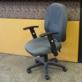 Grey High Back Rolling Task Chair w Arms